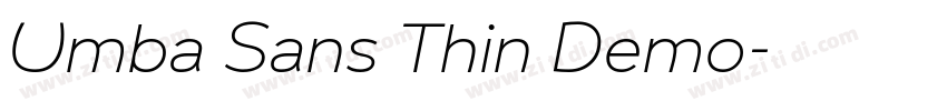 Umba Sans Thin Demo字体转换